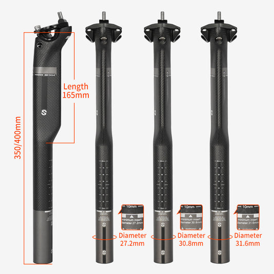 TOSEEK Carbon Mtb Bicycle Seat Offset 20mm MTB/Road Bike SeatPosts