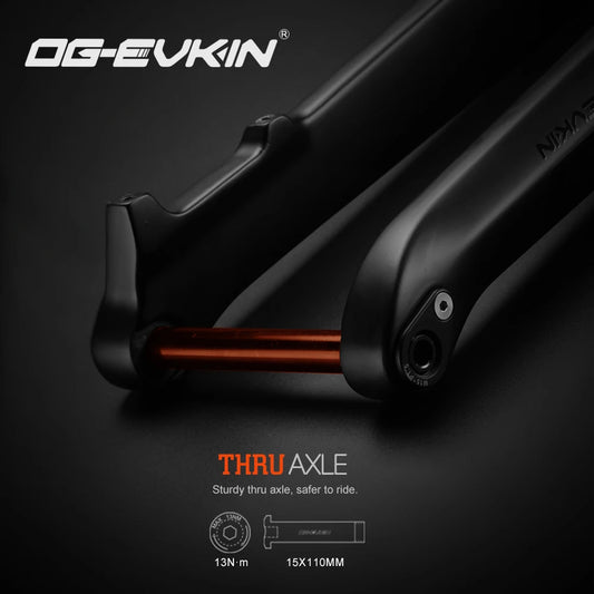 OG-EVKIN FK-007 29er 15x110mm Thru Axle Black Carbon Mountain Bicycle Fork 1-1/8-1-1/2" MTB Forks Bike Parts Bicycle accessories