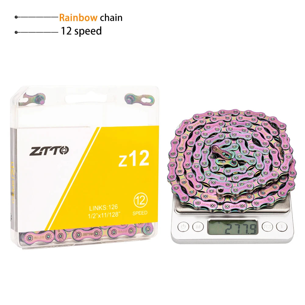 ZTTO 12 Speed Chain Mountain Road Bike Current 12v MTB Missing Link Bicycle 12S Power Lock High Quality 126 Links For K7 System