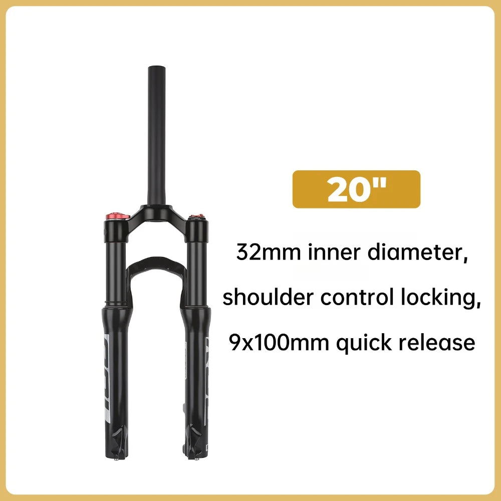 BOLANY Mountain Bike Forks Shock Suspension 20/24 inch fork 135mm travel Air Suspension MTB Fork Bike Accessories