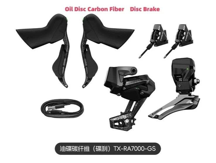 WHEELTOP EDS TX Wireless Electronic Groupset Road Bike Carbon Compatible with Rim Disc Brake Shifters Front Rear Derailleur