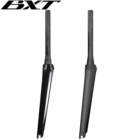 BXT Full Carbon Road Bike Fork,700C V Brake Fork, QR 100x9mm, Tapered Tube 39.8mm, fit BXT-045 Track frame
