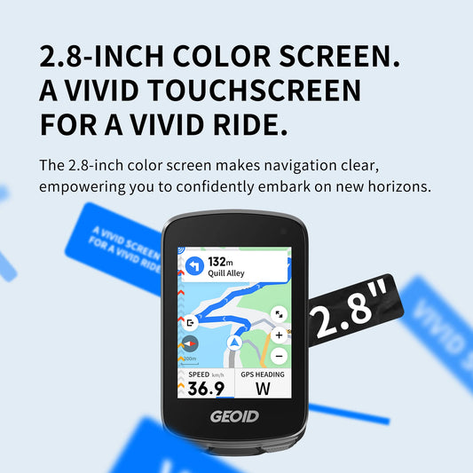 GEOID CC700 Pro Bicycle Computer GPS 2.8-Inch Touchscreen Bike