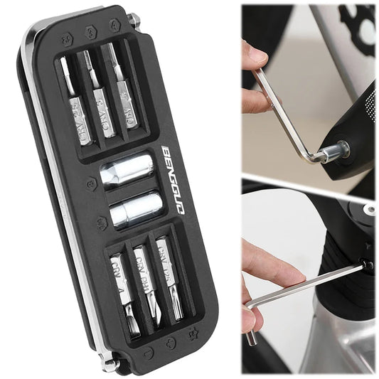 10 IN 1 Bicycle Repair Tools Multifunctional MTB Road Bike Tool