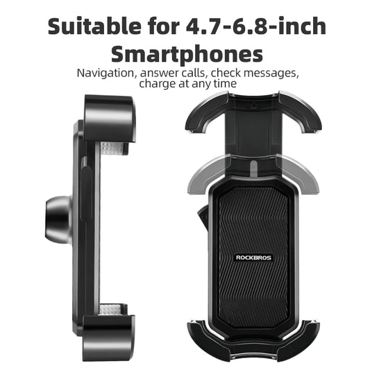 ROCKBROS Bicycle Phone Mount 4.7-6.8 Inch Shockproof 360° Rotate