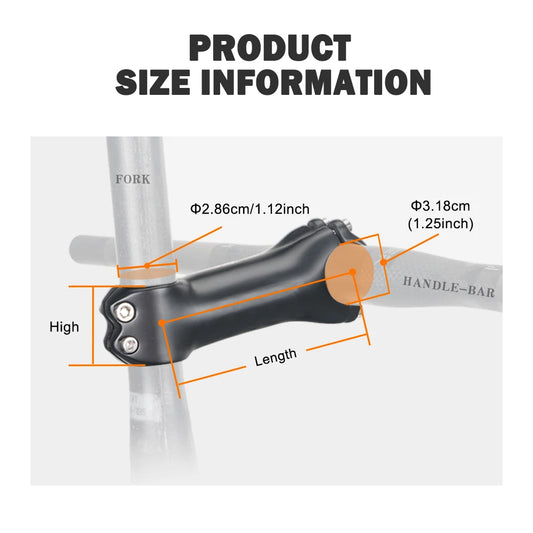 TOSEEK Bicycle Handlebar Stem 60/70/80/90/100mm MTB Stem 28.6mm 31.8mm Negative Power Mtb Lightweight Road Bike Table
