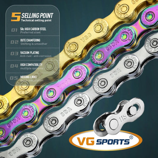 1pc VG Sports 8 9 10 11 Speed Velocidade Bicycle Chain 8s 9s 10s