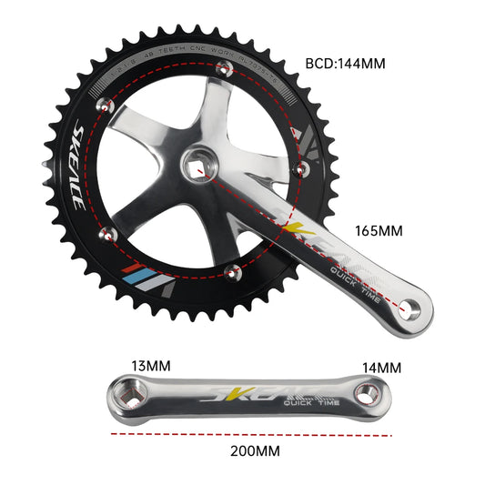 SKEACE 48T Bicycle Crankset Fixed Gear Chain Wheel BCD 144mm