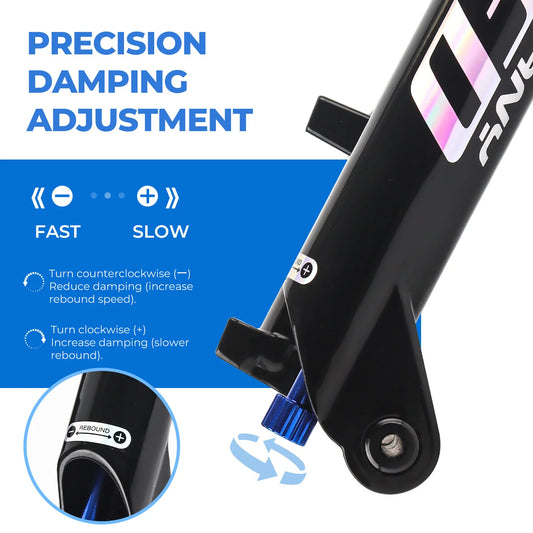 BOLANY MTB Air Fork 27.5 29Inch Air Oil Suspension Boost 15x110 Thru Axle Lightweight Bike Fork R29 Damping Rebound Adjustable