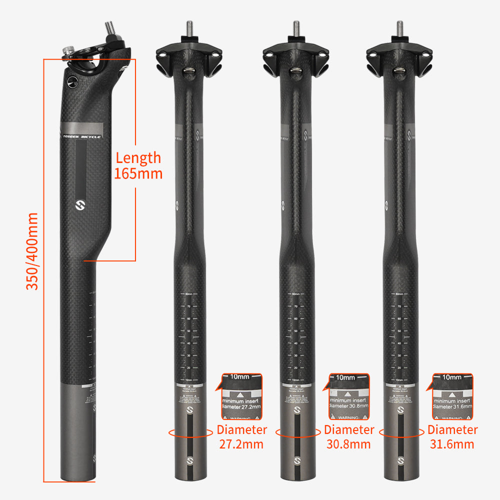 TOSEEK Carbon Mtb Bicycle Seat Offset 20mm MTB/Road Bike SeatPosts