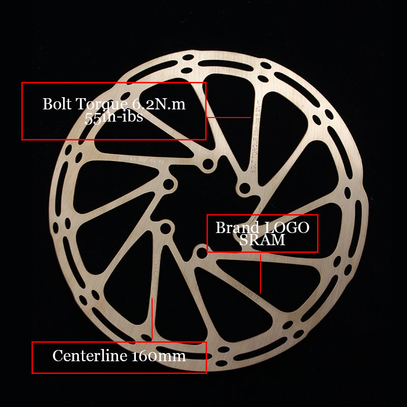 2PC SRAM Centerline Brake Discs 160mm 180mm 203mm Hydraulic Disc Brake Rotor Stainless Steel Mountain Bike