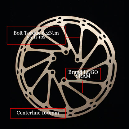 2PC SRAM Centerline Brake Discs 160mm 180mm 203mm Hydraulic Disc Brake Rotor Stainless Steel Mountain Bike