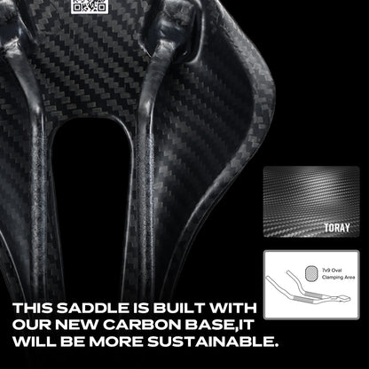 RYET 3D Printed Bicycle Saddle Carbon Fiber Ultralight Hollow Comfortable Breathable MTB Mountain Road bike Cycling Seat