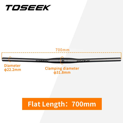 TOSEEK ZF-ONE Full Carbon Fiber Bike MTB Handlebar 31.8mm