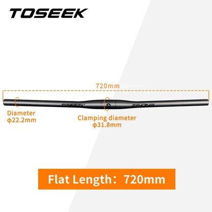 TOSEEK ZF-ONE Full Carbon Fiber Bike MTB Handlebar 31.8mm