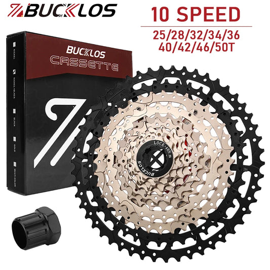 BUCKLOS Bicycle Cassette 10 speed MTB K7 Road Bike Freewheel 25T