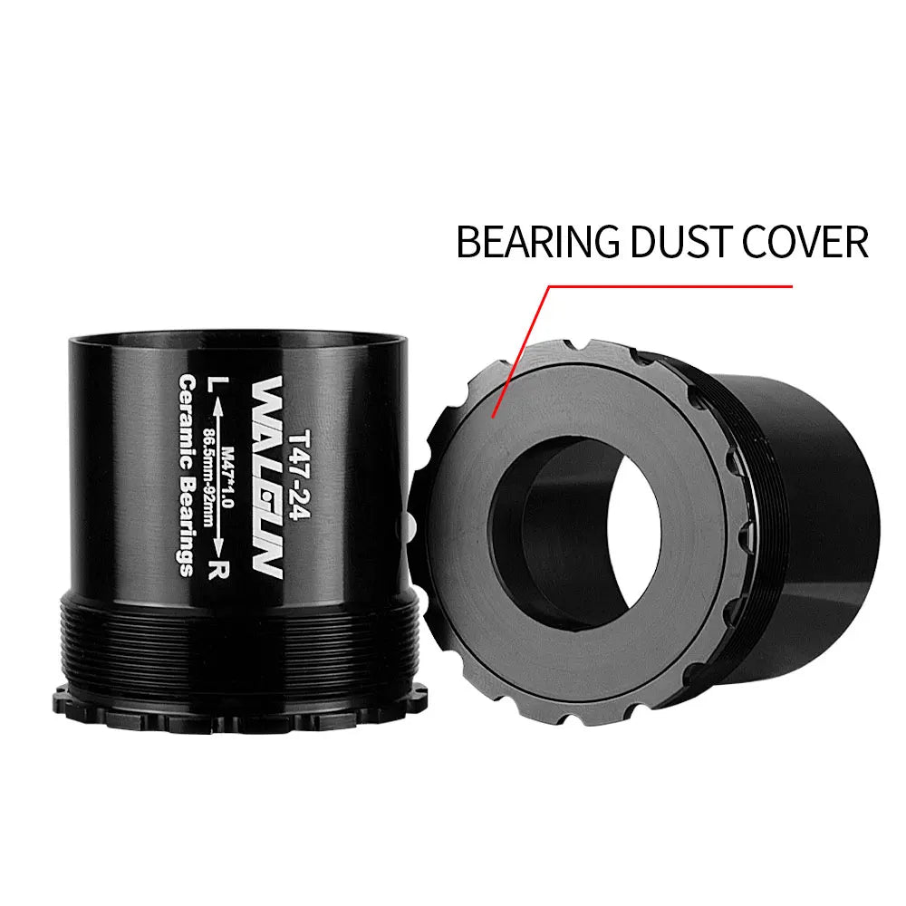 WALGUN T47 Bike Bottom Bracket Ceramic Bearing 86 86.5 92 Inboard Threaded BB for 24/22mm Road MTB Mountain Bicycle Crankset
