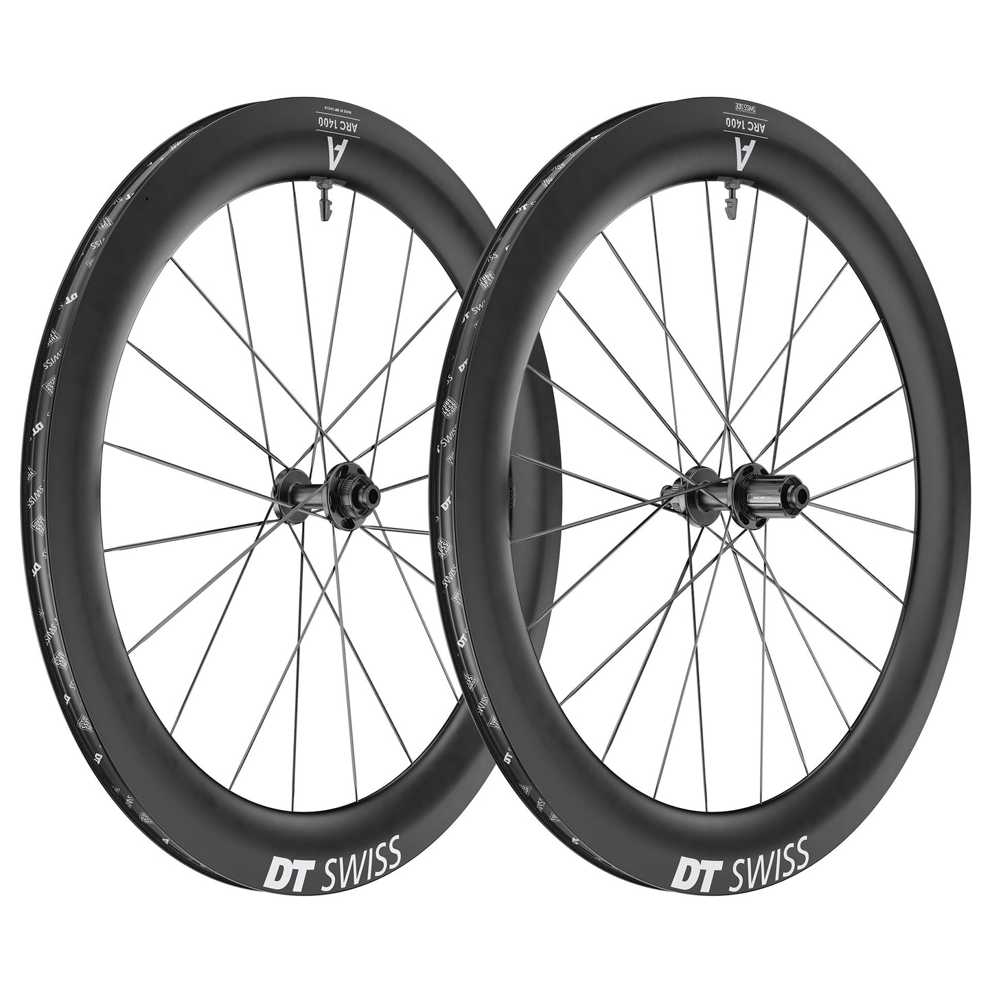 DT Swiss ARC 1400 DICUT 65 black carbon road wheelset