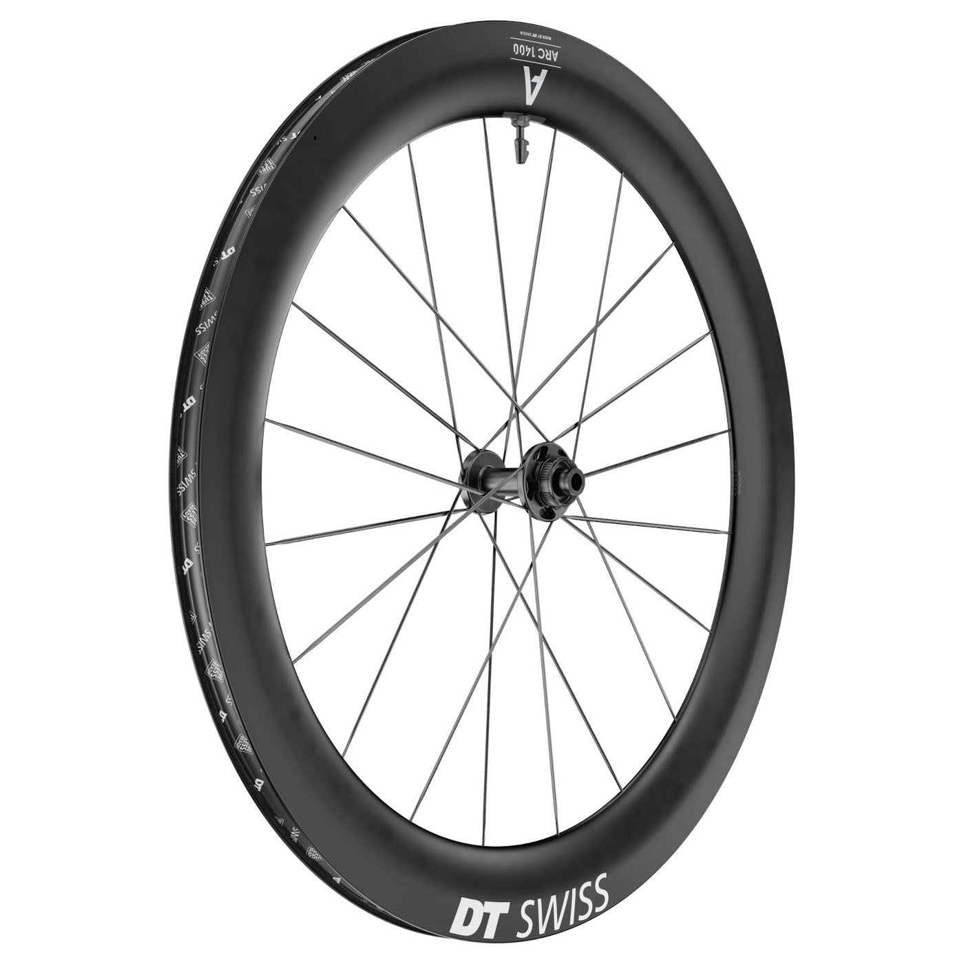 DT Swiss ARC 1400 DICUT 65 front and rear 700c carbon wheels
