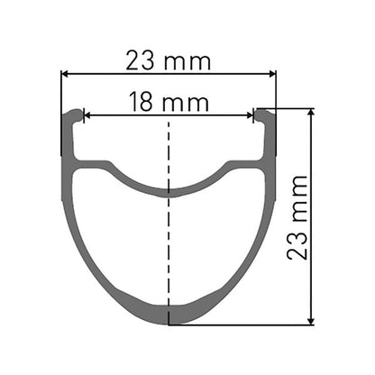DT Swiss P 1800 SPLINE 23 road wheelset side view