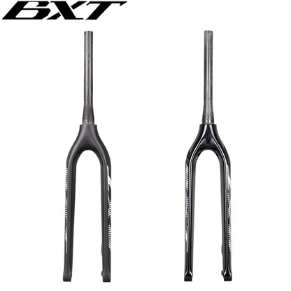 BXT-29er Mountain Bike Carbon MTB Fork, Rigid Tapered Thru Axle 100*15mm, Super Light Bicycle Fork,