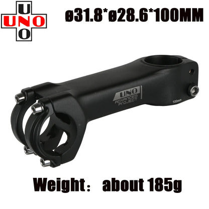 UNO Bike Stem Ultralight Road Bike Stem Fork-7 Degree 28.6mm 31.8mm 70/80/90/100/110/120mm Mountain MTB Bicycle Kalloy