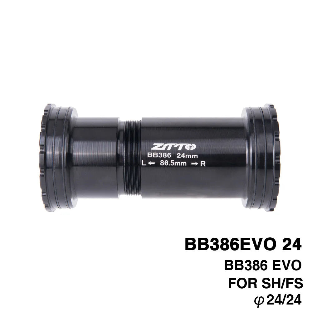 ZTTO BB386 Ceramic Threaded Lock Bottom Bracket 24mm 29mm 30mm for 386 46mm Frame to 24 29 DUB 30 Crank axle