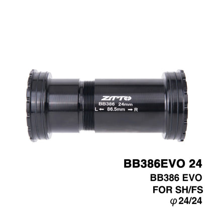 ZTTO BB386 Ceramic Threaded Lock Bottom Bracket 24mm 29mm 30mm for 386 46mm Frame to 24 29 DUB 30 Crank axle