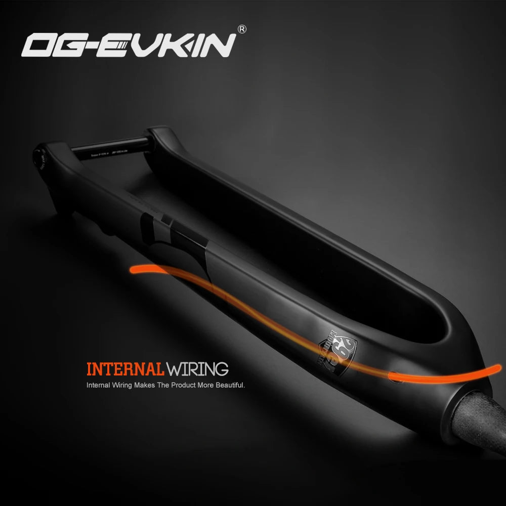 OG-EVKIN FK-007 29er 15x110mm Thru Axle Black Carbon Mountain Bicycle Fork 1-1/8-1-1/2" MTB Forks Bike Parts Bicycle accessories