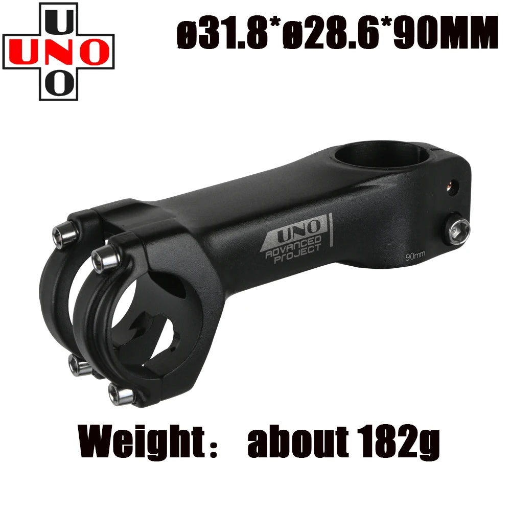 UNO Bike Stem Ultralight Road Bike Stem Fork-7 Degree 28.6mm 31.8mm 70/80/90/100/110/120mm Mountain MTB Bicycle Kalloy