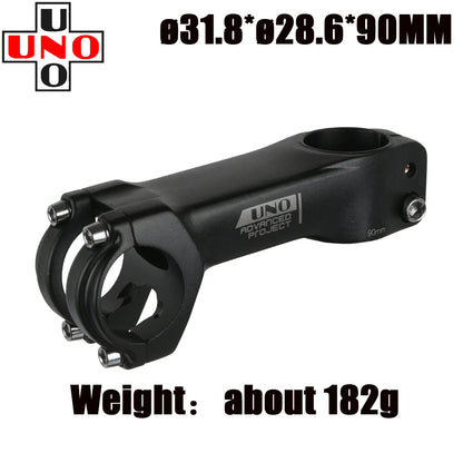 UNO Bike Stem Ultralight Road Bike Stem Fork-7 Degree 28.6mm 31.8mm 70/80/90/100/110/120mm Mountain MTB Bicycle Kalloy