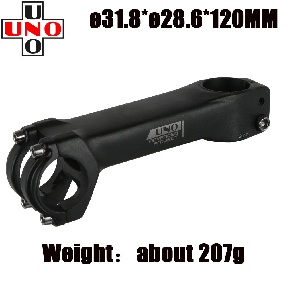UNO Bike Stem Ultralight Road Bike Stem Fork-7 Degree 28.6mm 31.8mm 70/80/90/100/110/120mm Mountain MTB Bicycle Kalloy