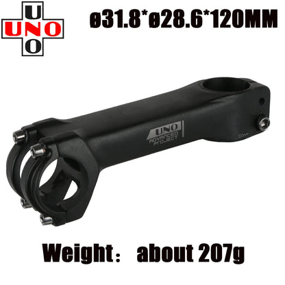 UNO Bike Stem Ultralight Road Bike Stem Fork-7 Degree 28.6mm 31.8mm 70/80/90/100/110/120mm Mountain MTB Bicycle Kalloy