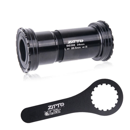 ZTTO BB386 Ceramic Threaded Lock Bottom Bracket 24mm 29mm 30mm for 386 46mm Frame to 24 29 DUB 30 Crank axle