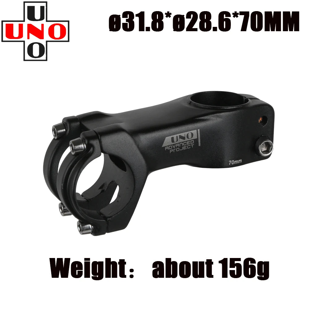 UNO Bike Stem Ultralight Road Bike Stem Fork-7 Degree 28.6mm 31.8mm 70/80/90/100/110/120mm Mountain MTB Bicycle Kalloy