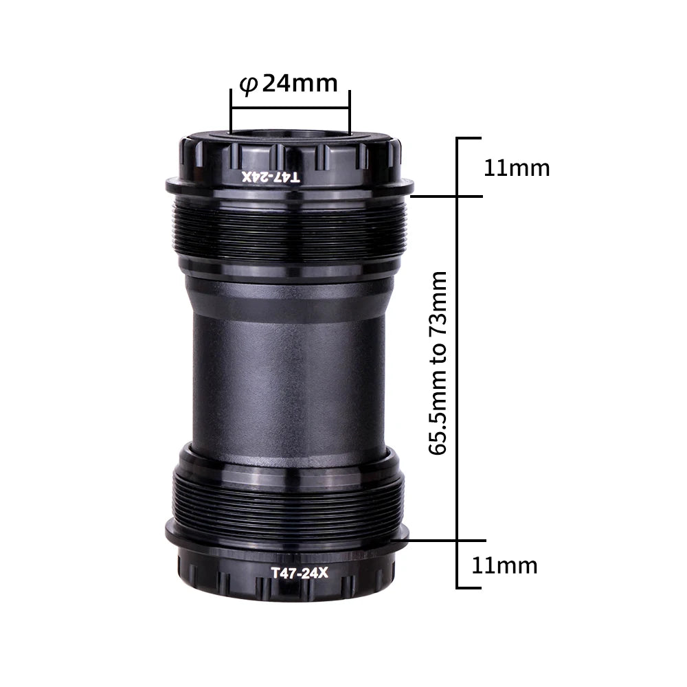 ZTTO Ceramic Bearing T47 BB Thread Bottom Bracket 24mm 29mm 30mm Crankset DUB T47BB 68 73 79mm Shell Spline Axis MTB Road Bike