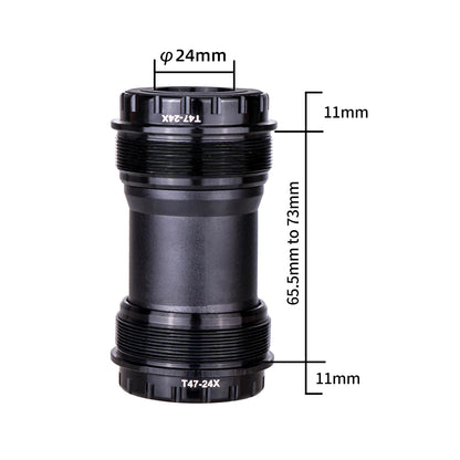 ZTTO Ceramic Bearing T47 BB Thread Bottom Bracket 24mm 29mm 30mm Crankset DUB T47BB 68 73 79mm Shell Spline Axis MTB Road Bike