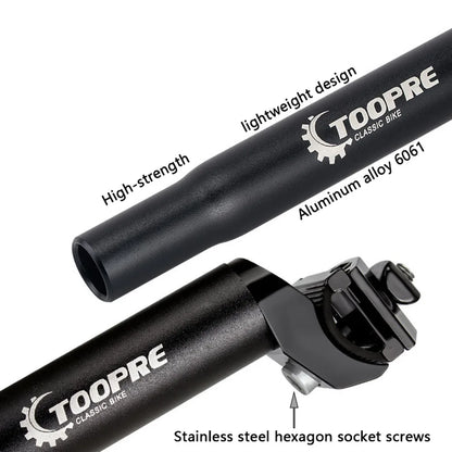 TOOPRE Mountain bike seatpost 350mm 450mm 25.4 27.2 28.6 30.8 Aluminum alloy Seat tube fixed gear seat post bicycle Parts