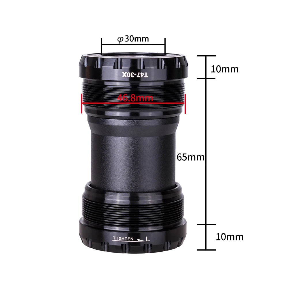 ZTTO Ceramic Bearing T47 BB Thread Bottom Bracket 24mm 29mm 30mm Crankset DUB T47BB 68 73 79mm Shell Spline Axis MTB Road Bike