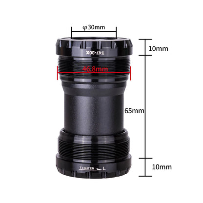 ZTTO Ceramic Bearing T47 BB Thread Bottom Bracket 24mm 29mm 30mm Crankset DUB T47BB 68 73 79mm Shell Spline Axis MTB Road Bike