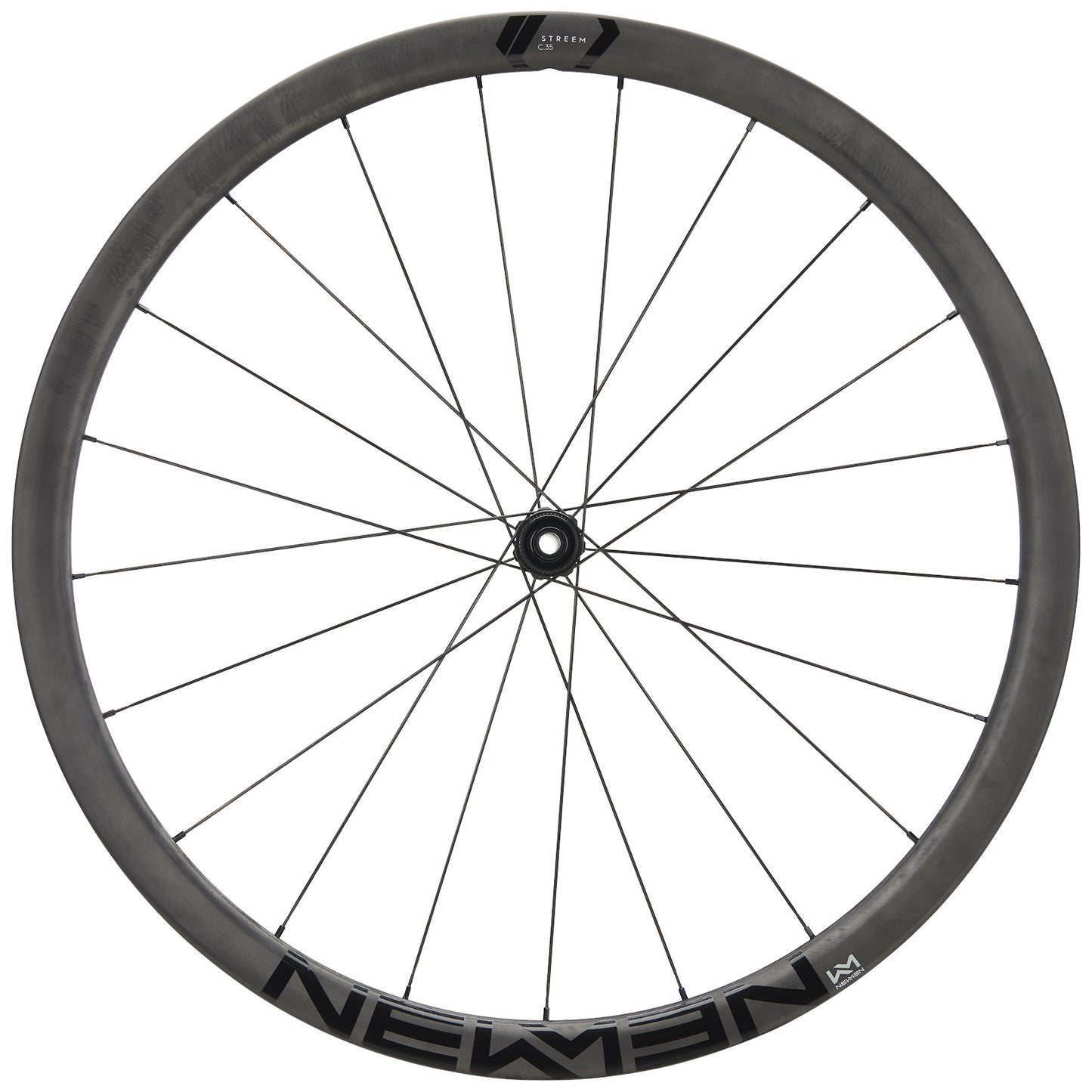 Newmen Streem Climbing FADE R hub and aero spoke detail