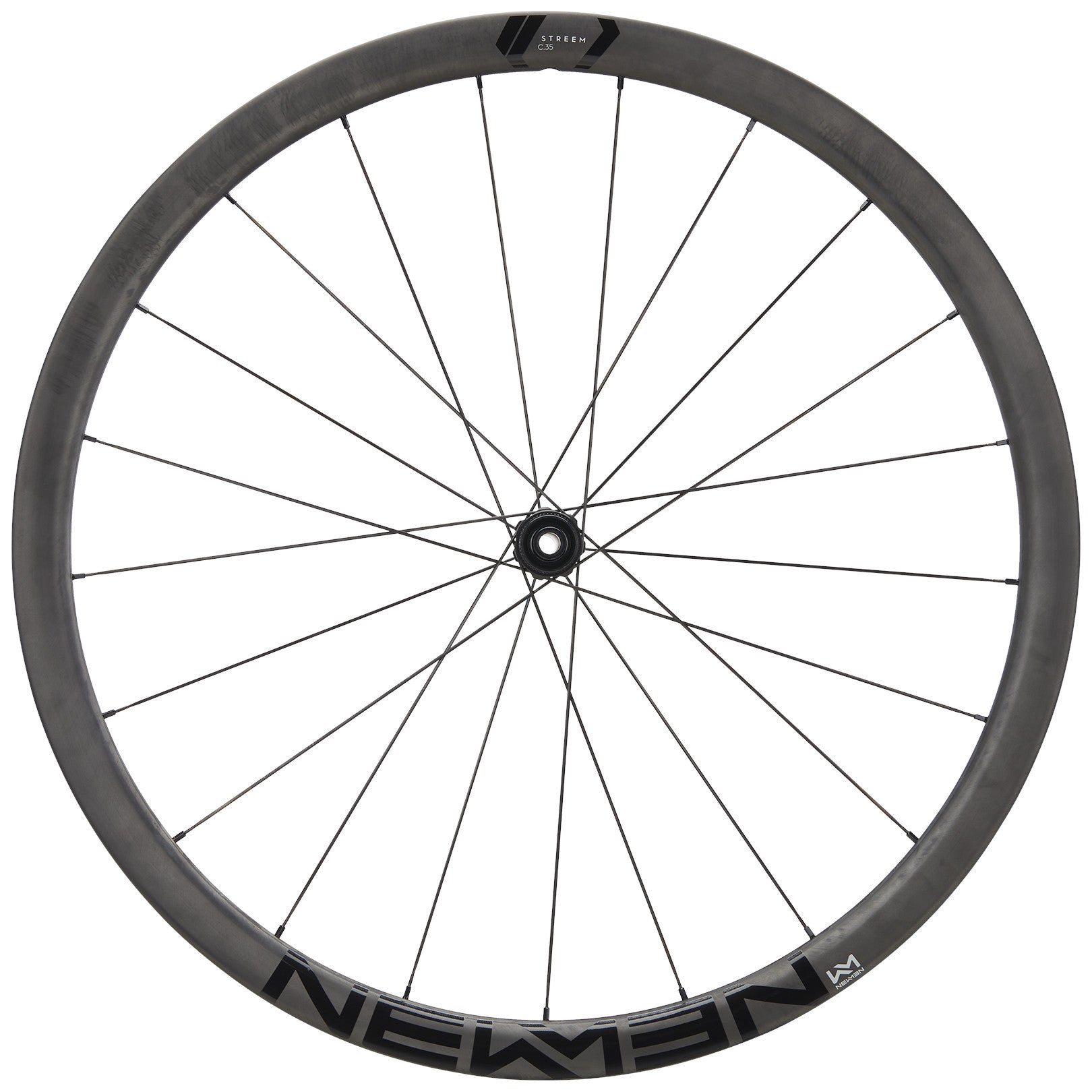 Newmen Streem Climbing FADE R hub and aero spoke detail