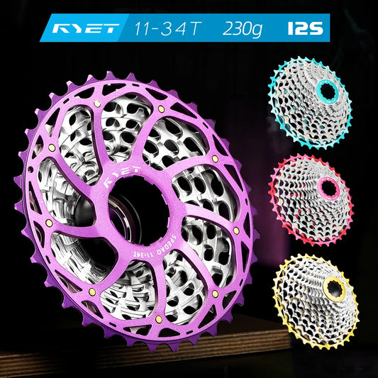 RYET 11-34T 12S CNC Alu/Steel Cassette 230g Ultralight HG for
