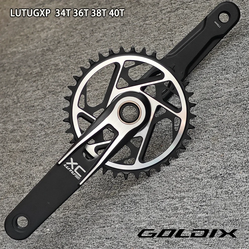 GOLDIX MTB Crankset 170/175mm SL 3 Bolt Direct Mount Crank 0mm Offset 34T 36T 38T 40T Chainring for XC AM