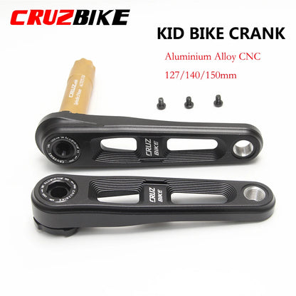 CRUZbike Children's Folding Bike Crankset Kid's Bicycle Hollow Tech Crank Ultralight 127/140/150mm Aluminum Alloy 7075 Axis
