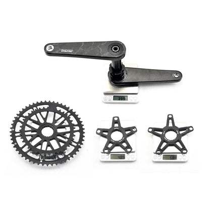 RIRO Carbon Fiber Road Crankset 29MM 50-34/52-36/53-39T Compatible with 11/12 Speed Shimano Direct Mount /110/130BCD Chainrings