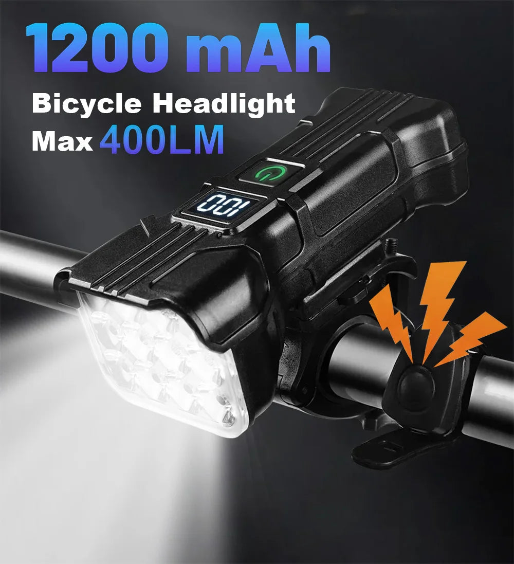Bike Light with 140 dB HornTYPE-C Rechargeable MTB Deadlight 12