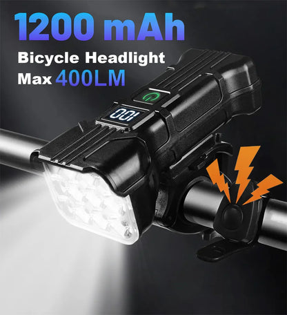Bike Light with 140 dB HornTYPE-C Rechargeable MTB Deadlight 12