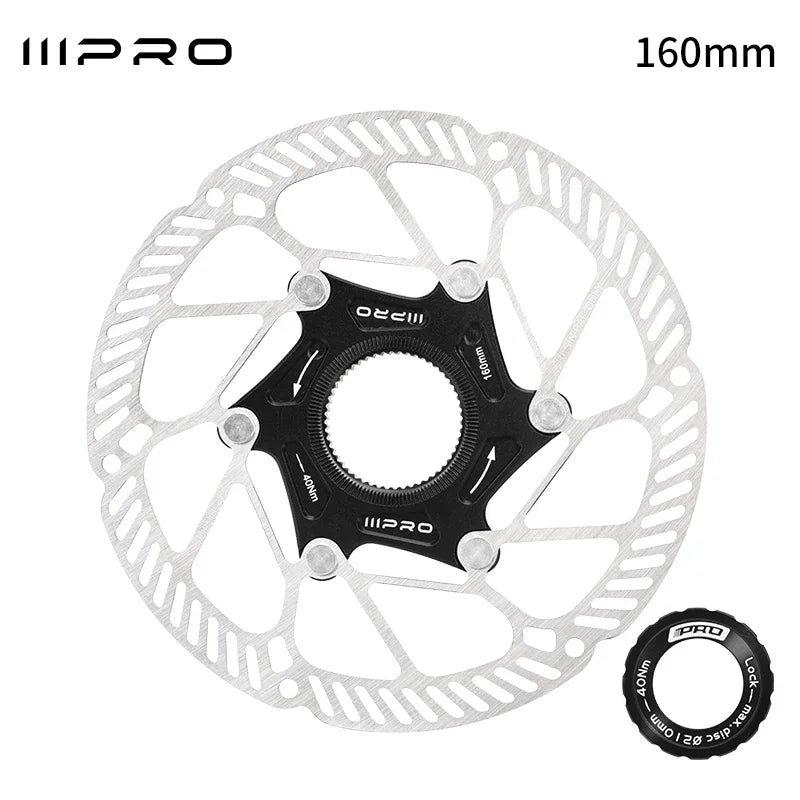 IIIPRO Center Lock 140/160mm Ultra-Light Disc Brake Rotor Heat Dissipation for MTB Road Bike High-Performance Brake Winter Ride