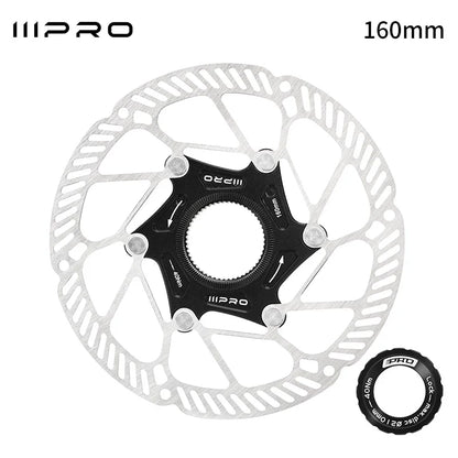 IIIPRO Center Lock 140/160mm Ultra-Light Disc Brake Rotor Heat Dissipation for MTB Road Bike High-Performance Brake Winter Ride